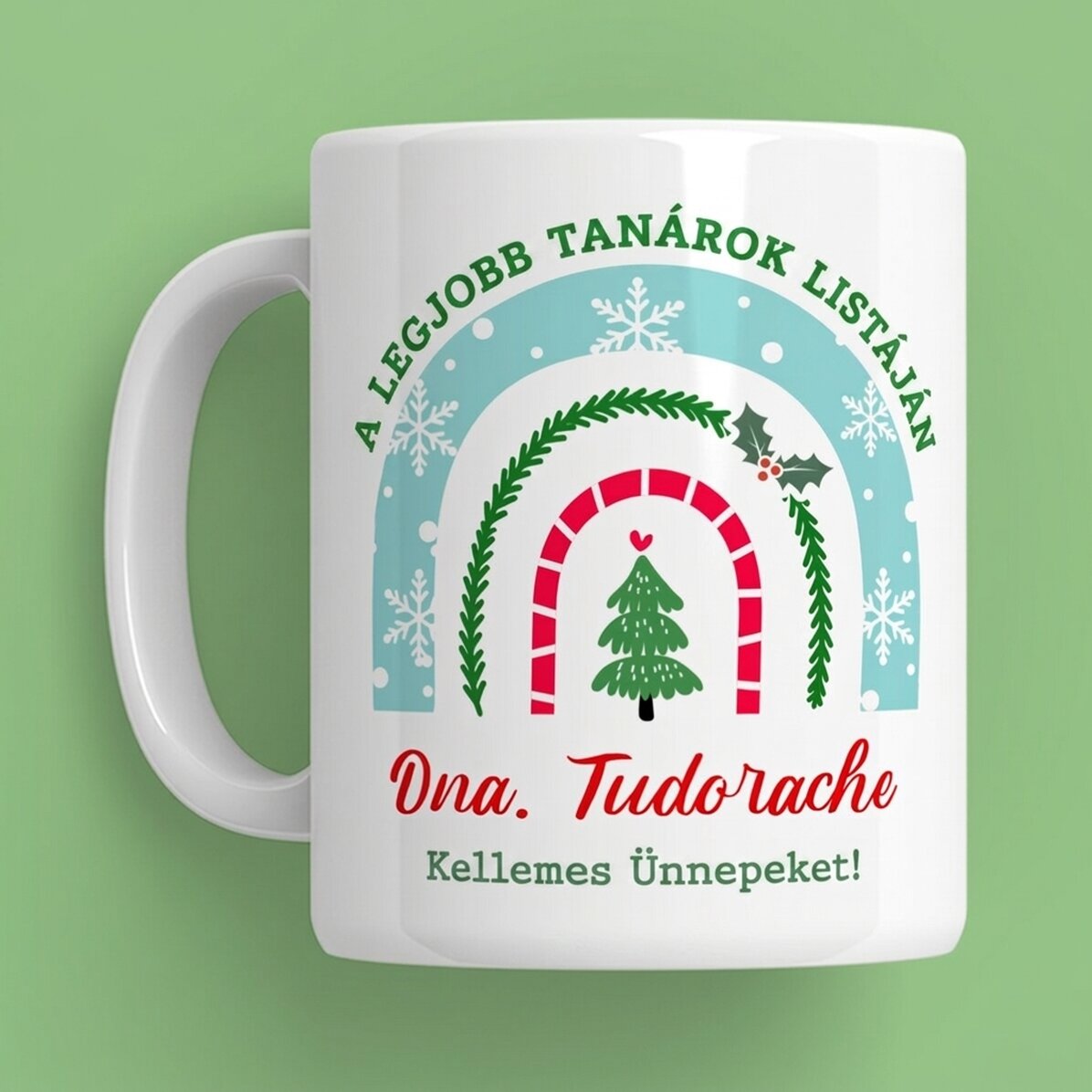 Személyre szabott bögre üzenettel tanároknak - Karácsony