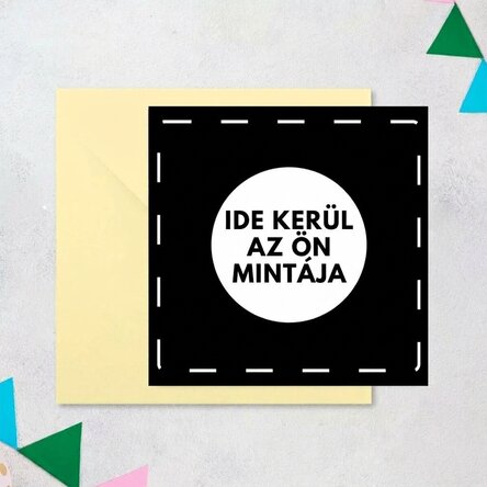 Személyre szabott négyzet alakú kártya saját tervezésű mintával