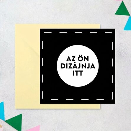 Személyre szabott négyzet alakú kártya saját tervezésű mintával