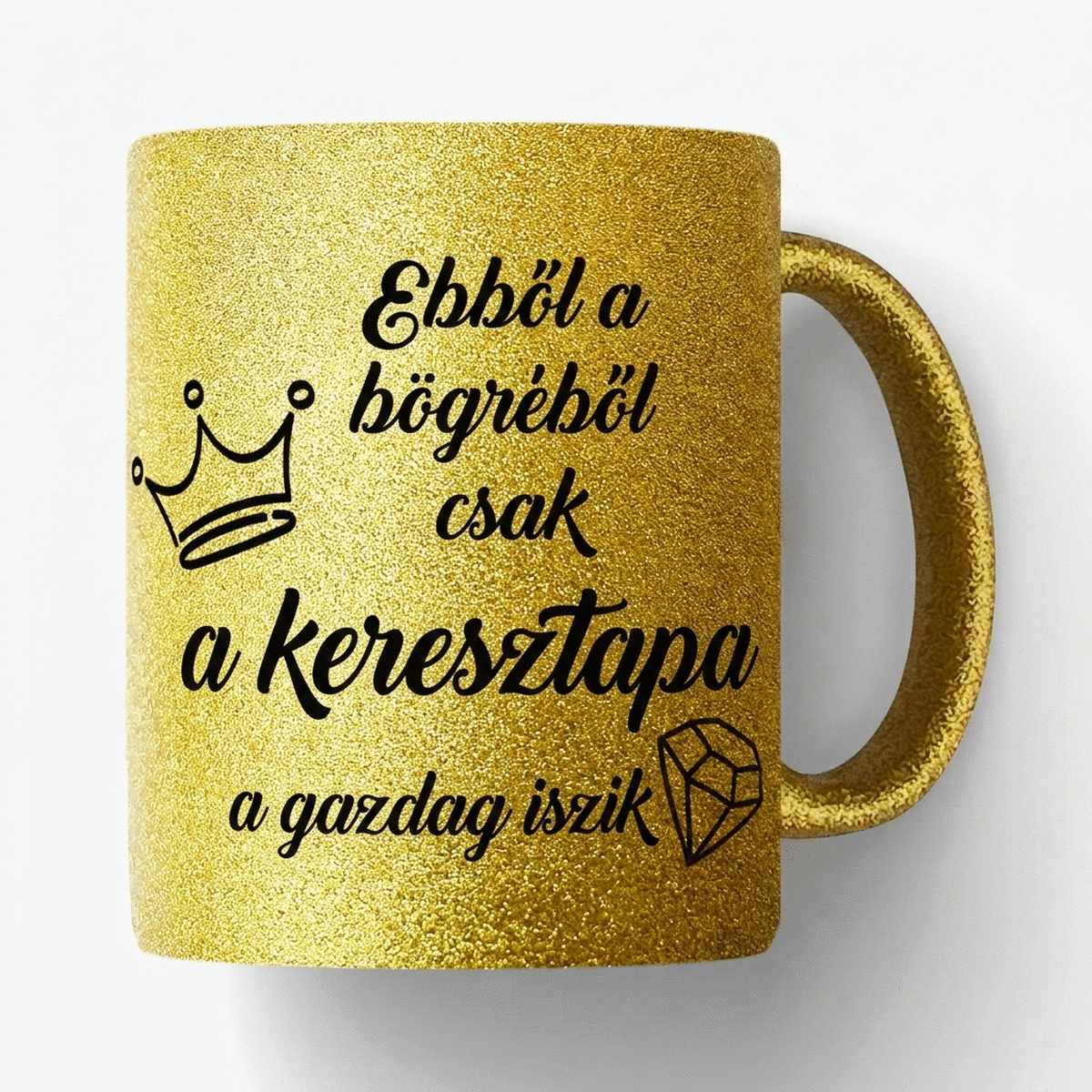 Személyre szabott bögre üzenettel a keresztszülőknek