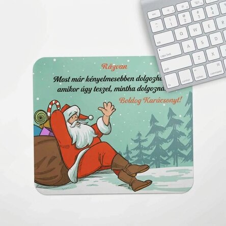 Személyre szabott egérpad szöveggel - Boldog karácsonyt!