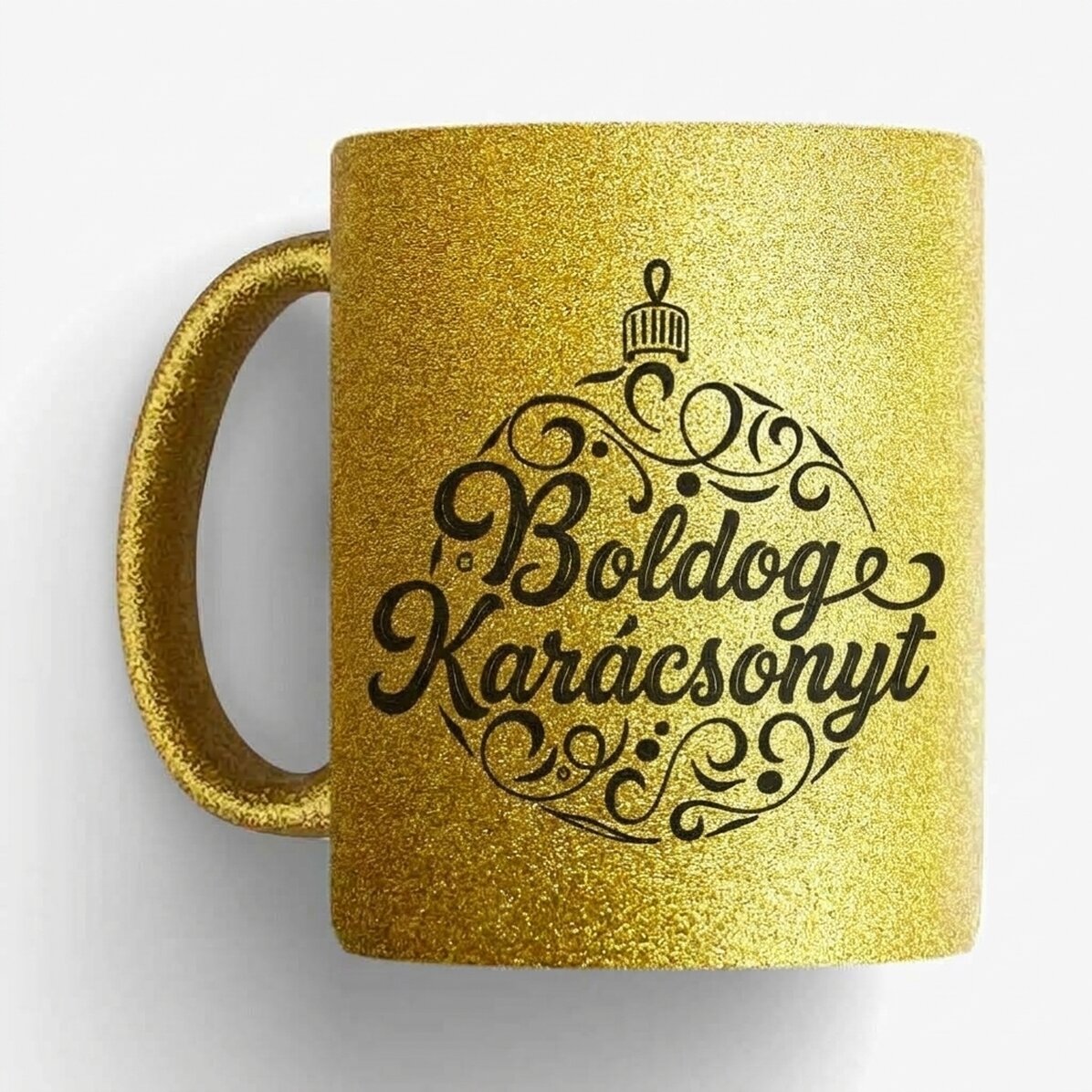 Személyre szabott bögre üzenettel - Glob Merry Christmas