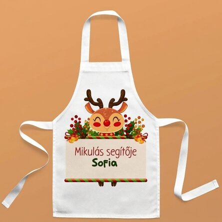 Személyre szabott gyermek zokni szöveggel - Mikulás segédje