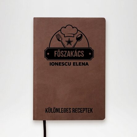 Személyre szabott bőr napló szöveggel - Chef