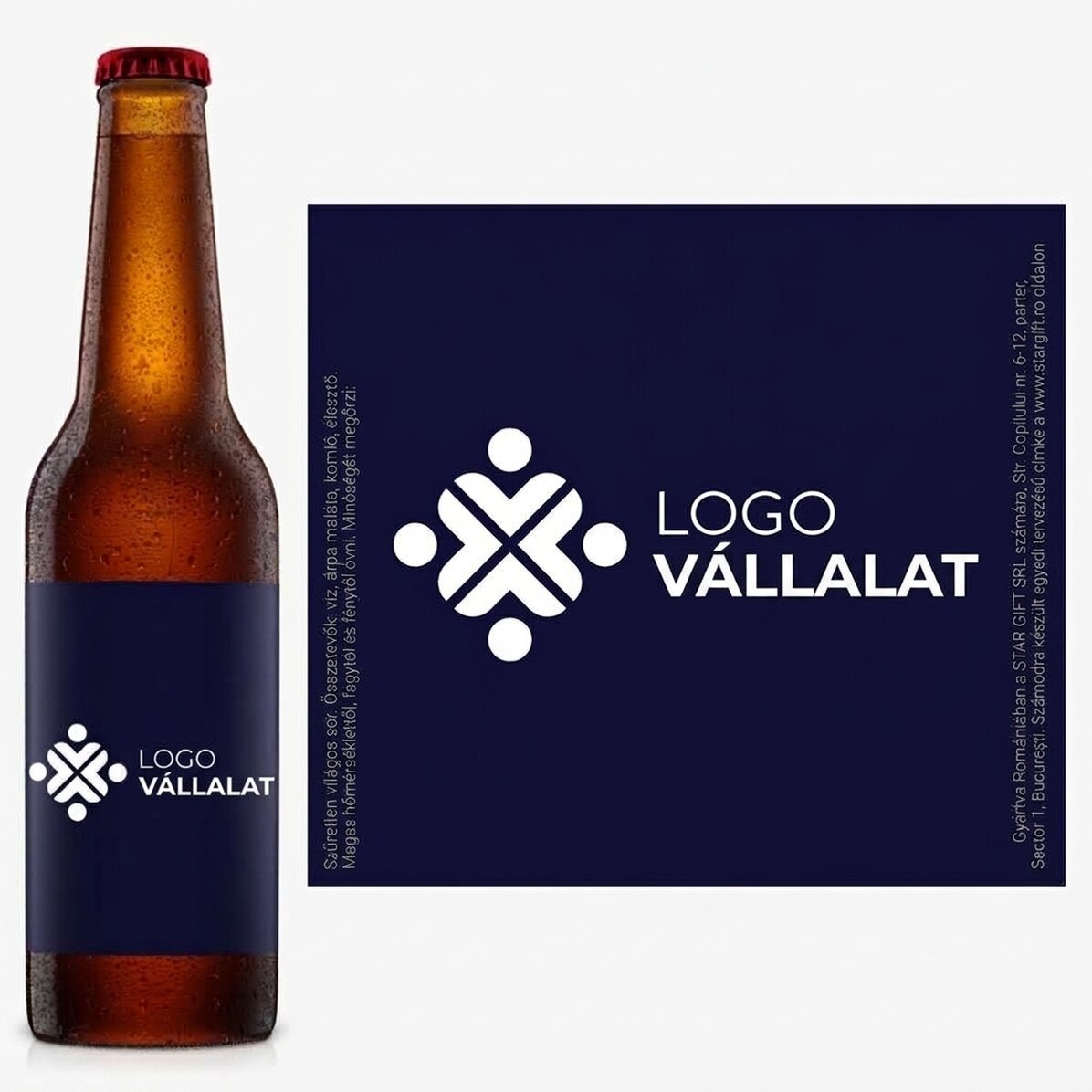Személyre szabott sör logóval