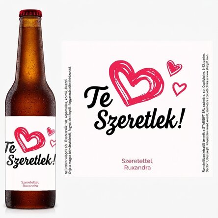 Személyre szabott sör üzenettel – Szeretlek!