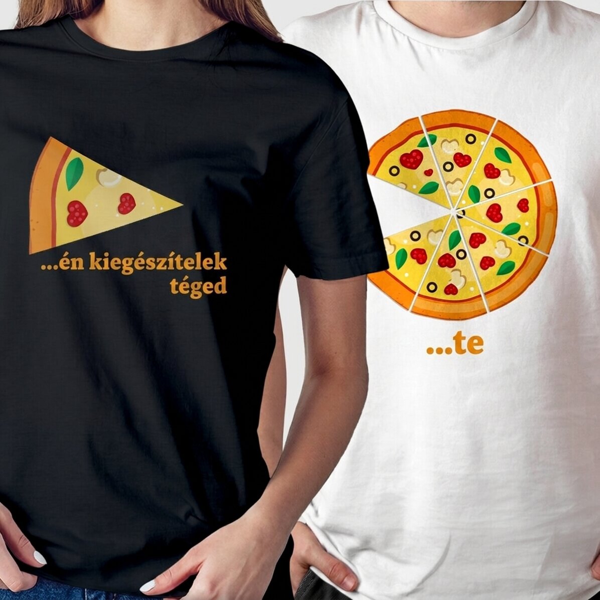 Egyedi pamut póló szöveggel - Pizza