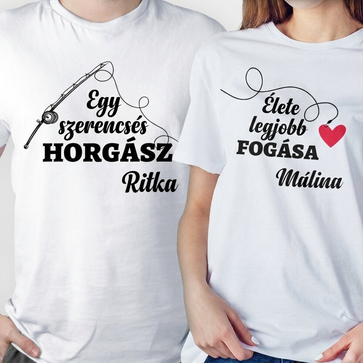 Egyedi pamut póló szöveggel - Halász fogása