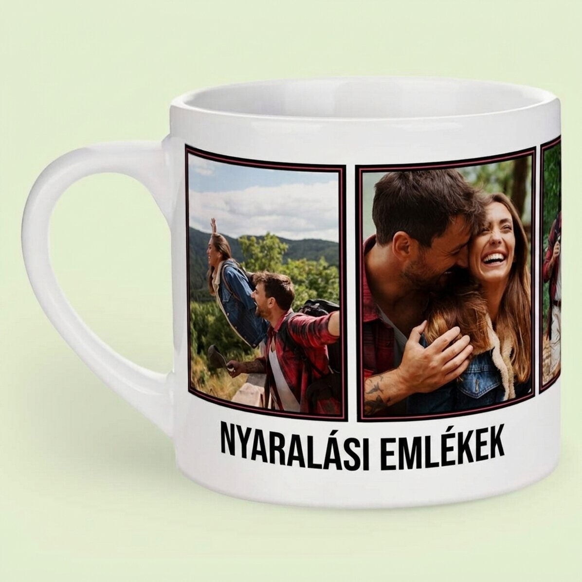 Személyre szabott eszpresszócsésze 5 fotóval és szöveggel - Emlékek