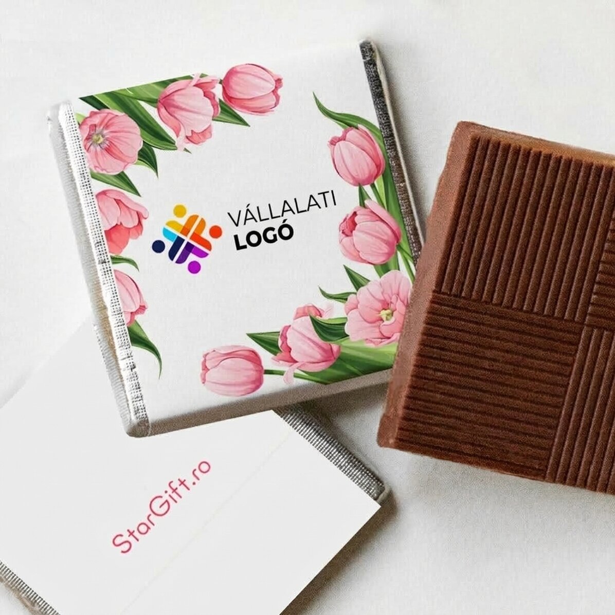 Személyre szabott mini csokoládé logóval - Tavasz