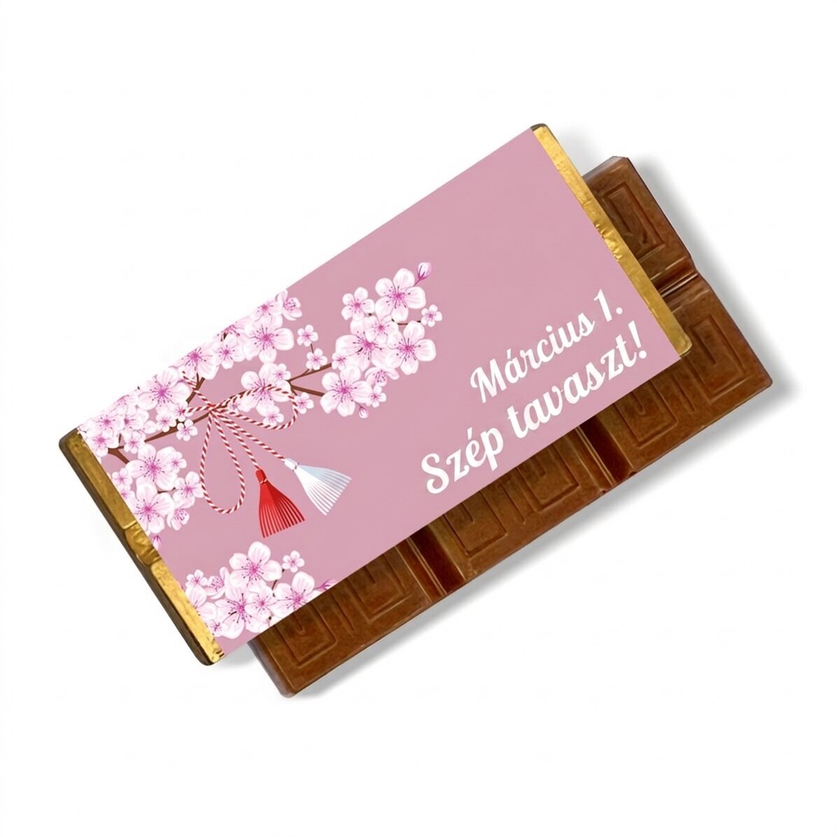 Mini csokoládé tábla személyre szabott üzenettel - március 1.
