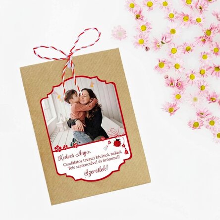 Személyre szabott, elültethető Martisor fotóval és üzenettel