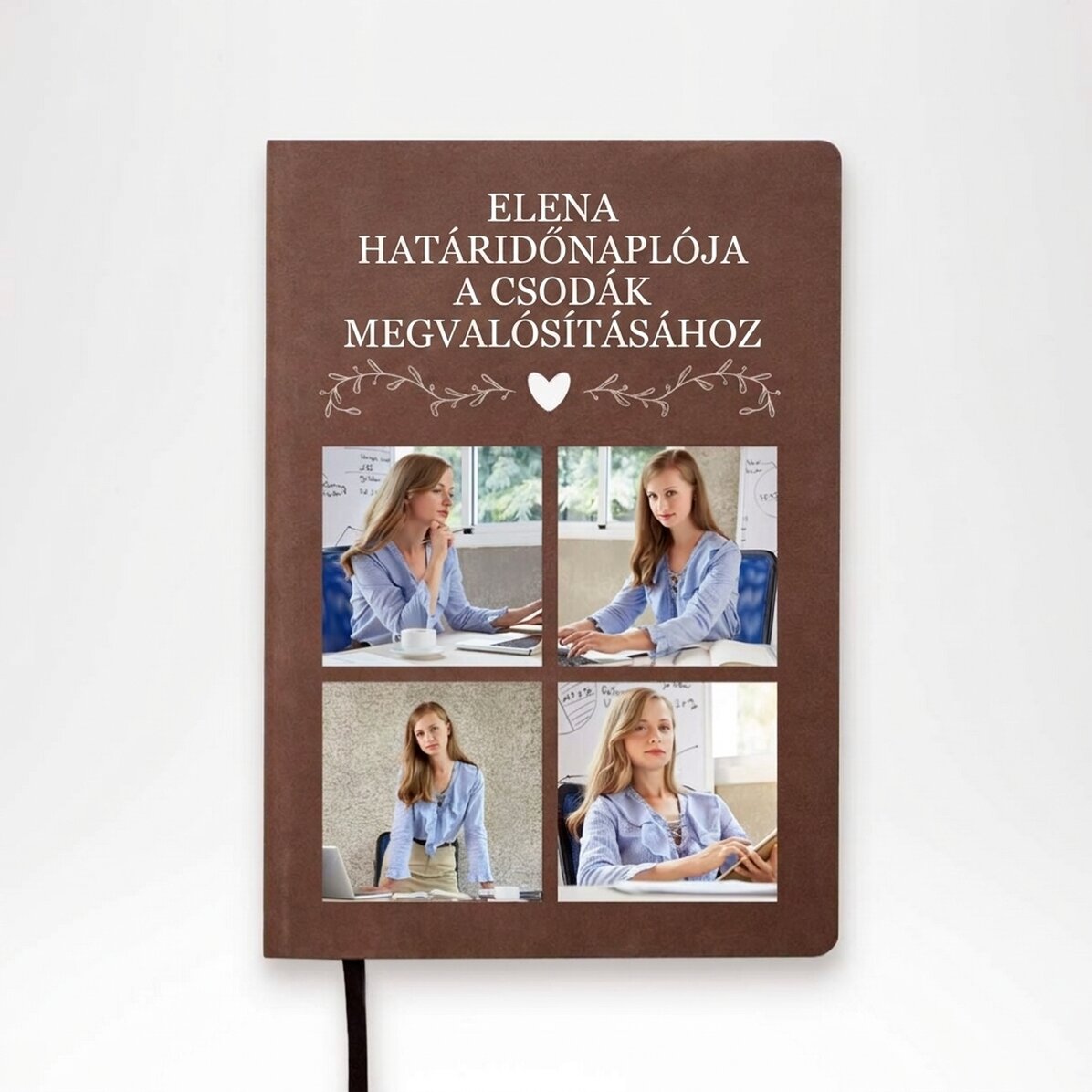 Személyre szabott napló 4 fotóval és üzenettel