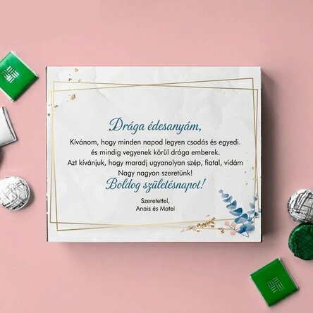 Személyre szabott csokoládédoboz üzenettel - Boldog születésnapot!