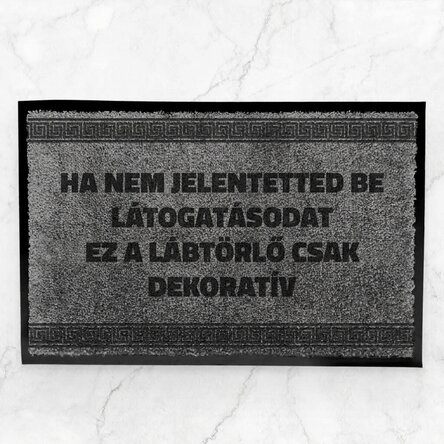 Személyre szabott beltéri bejárati szőnyeg – Bejelentés nélküli látogatás