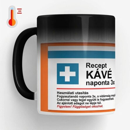 Személyre szabott, hőérzékeny bögre üzenettel - Vény