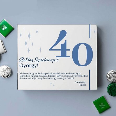Személyre szabott csokoládédoboz üzenettel – Boldog születésnapot!
