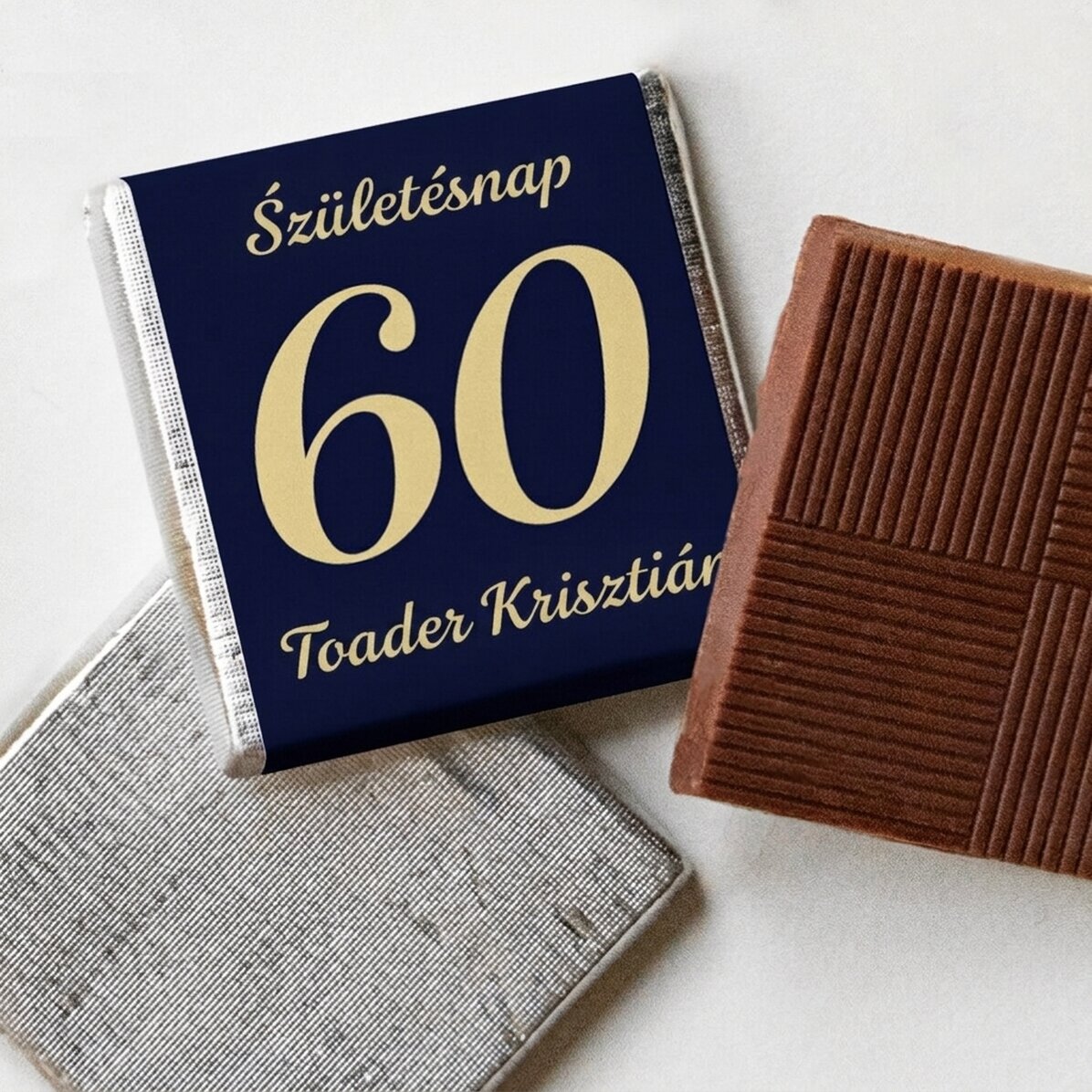 Személyre szabott mini csokoládé szöveggel - Évforduló