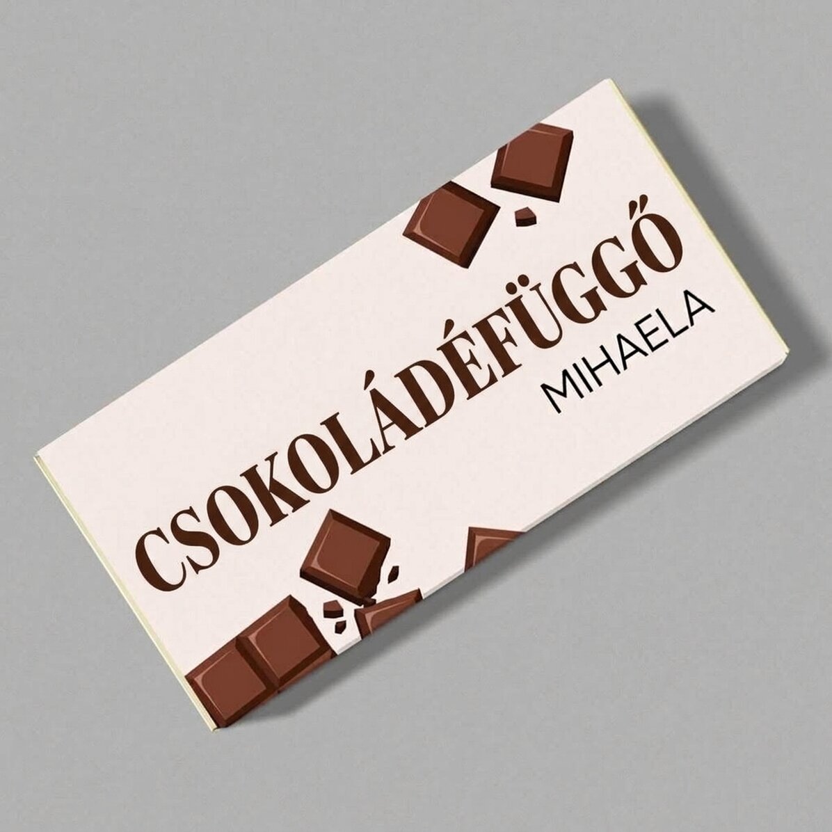 Személyre szabott csokoládé szöveggel - Chocoholic