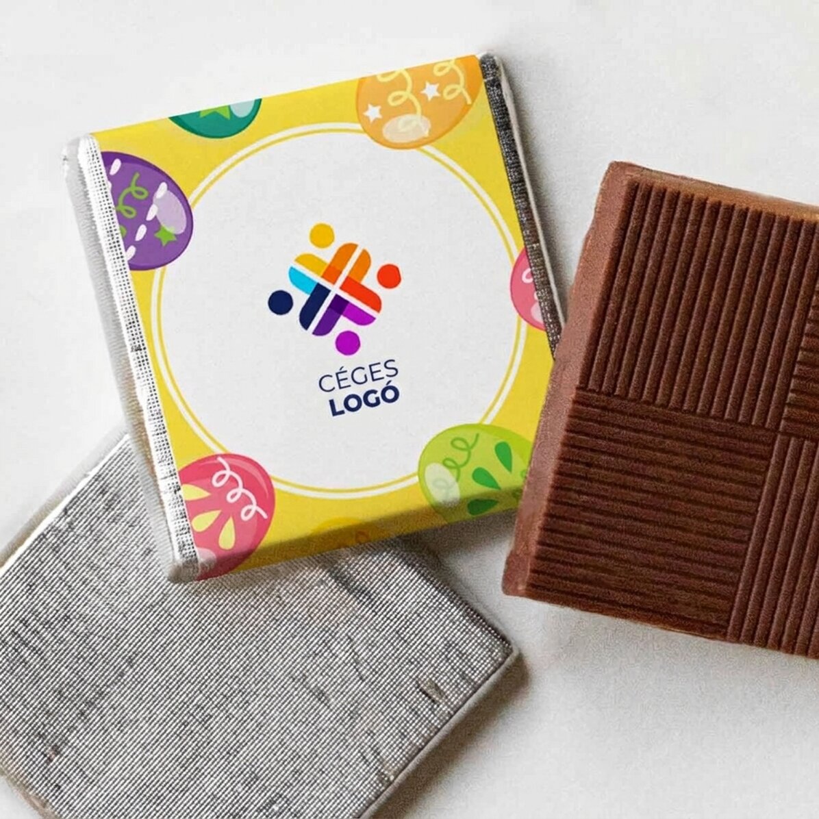Mini csokoládé logóval személyre szabva - Húsvét