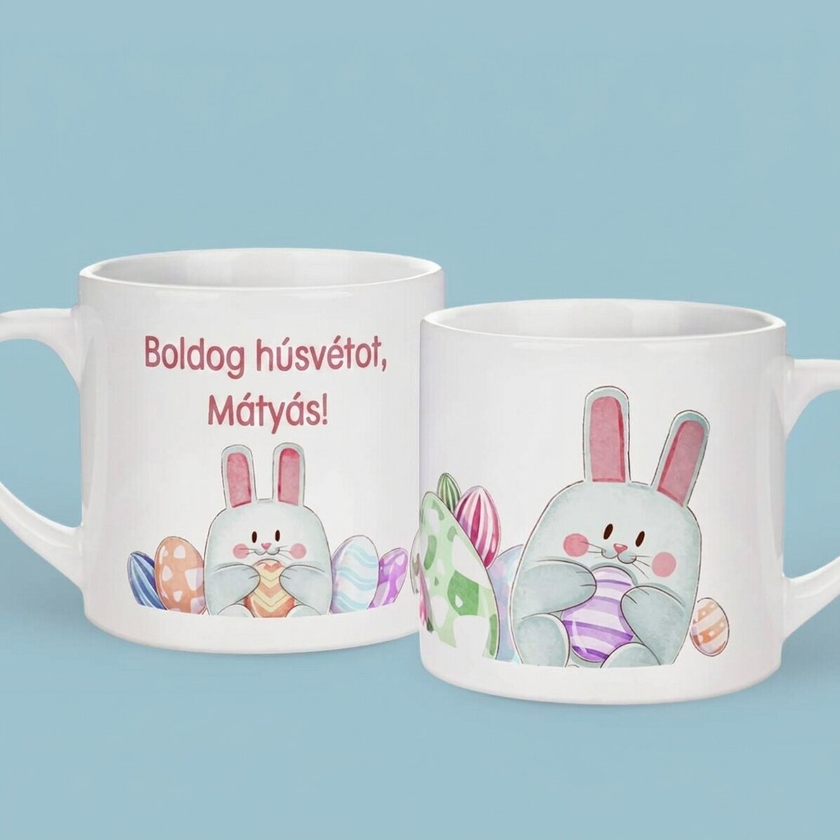 Személyre szabott bögrék gyerekeknek szöveggel - Boldog húsvétot!