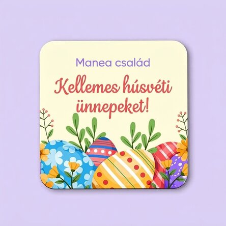Személyre szabott üvegtartó üzenettel - Boldog húsvétot!