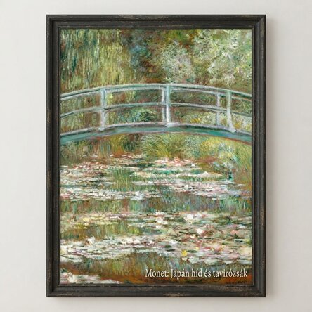 Poszter Claude Monet, Híd a tavirózsákkal borított tó felett, 1899