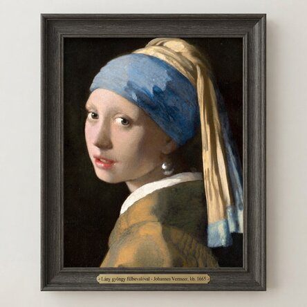 Poszter Johannes Vermeer, Gyöngy fülbevalót viselő lány, 1665