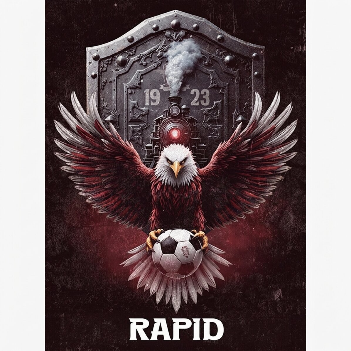 FC Rapid Bukarest 1923 poszter – Sas és pajzs