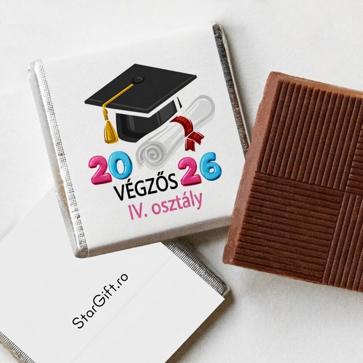Mini csokoládé, személyre szabott szöveggel – Diplomás vagyok