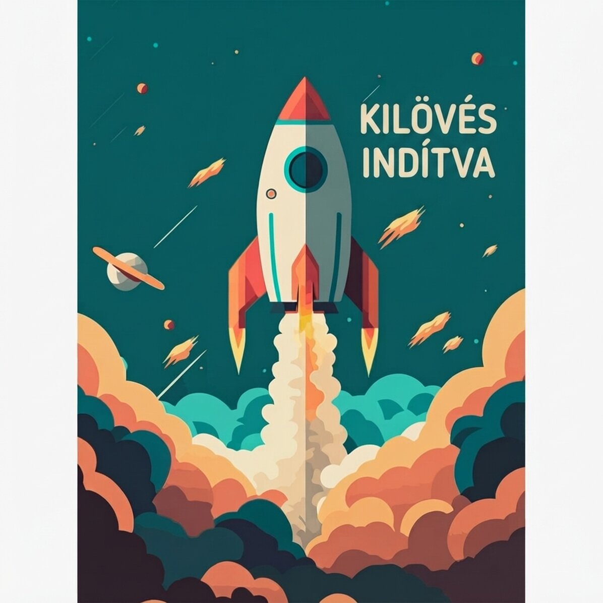Poster Rocket az űrben