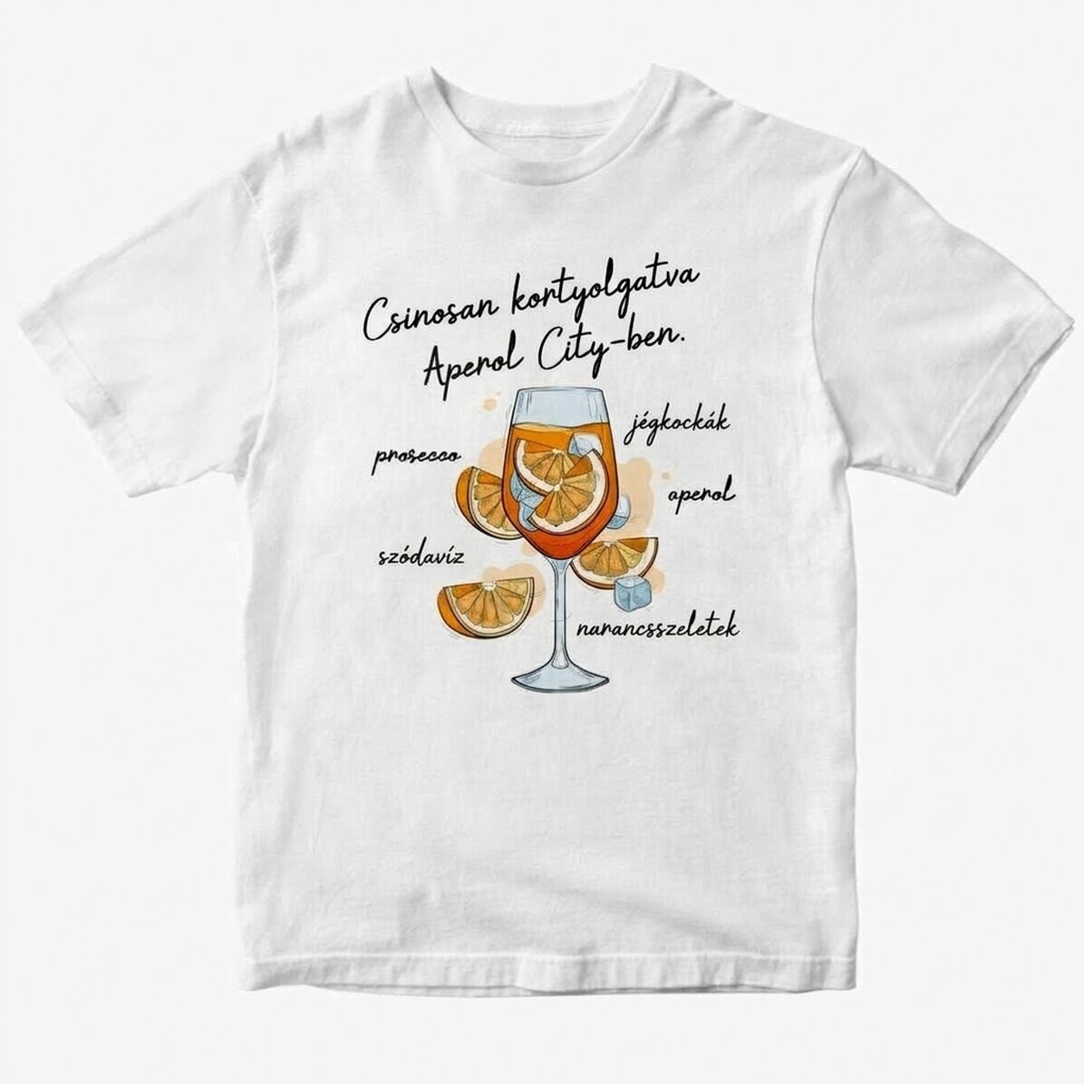 Egyedi pamut póló szöveggel - Aperol