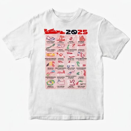 Egyedi pamut póló szöveggel - Formula 1 2025