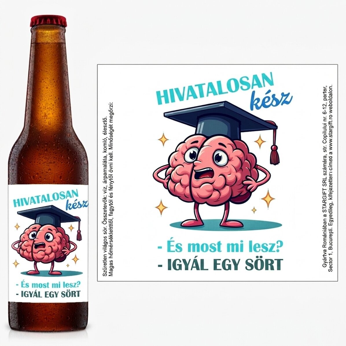 Személyre szabott sör üzenettel - Vicces ballagás