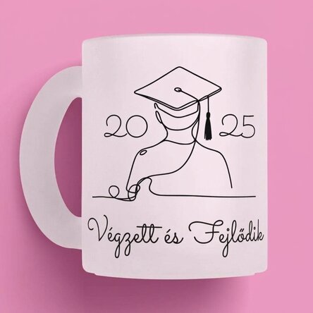 Személyre szabott bögre névvel és szöveggel - Vonalrajz Érettségi