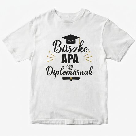Egyedi pamut póló szöveggel - Büszke
