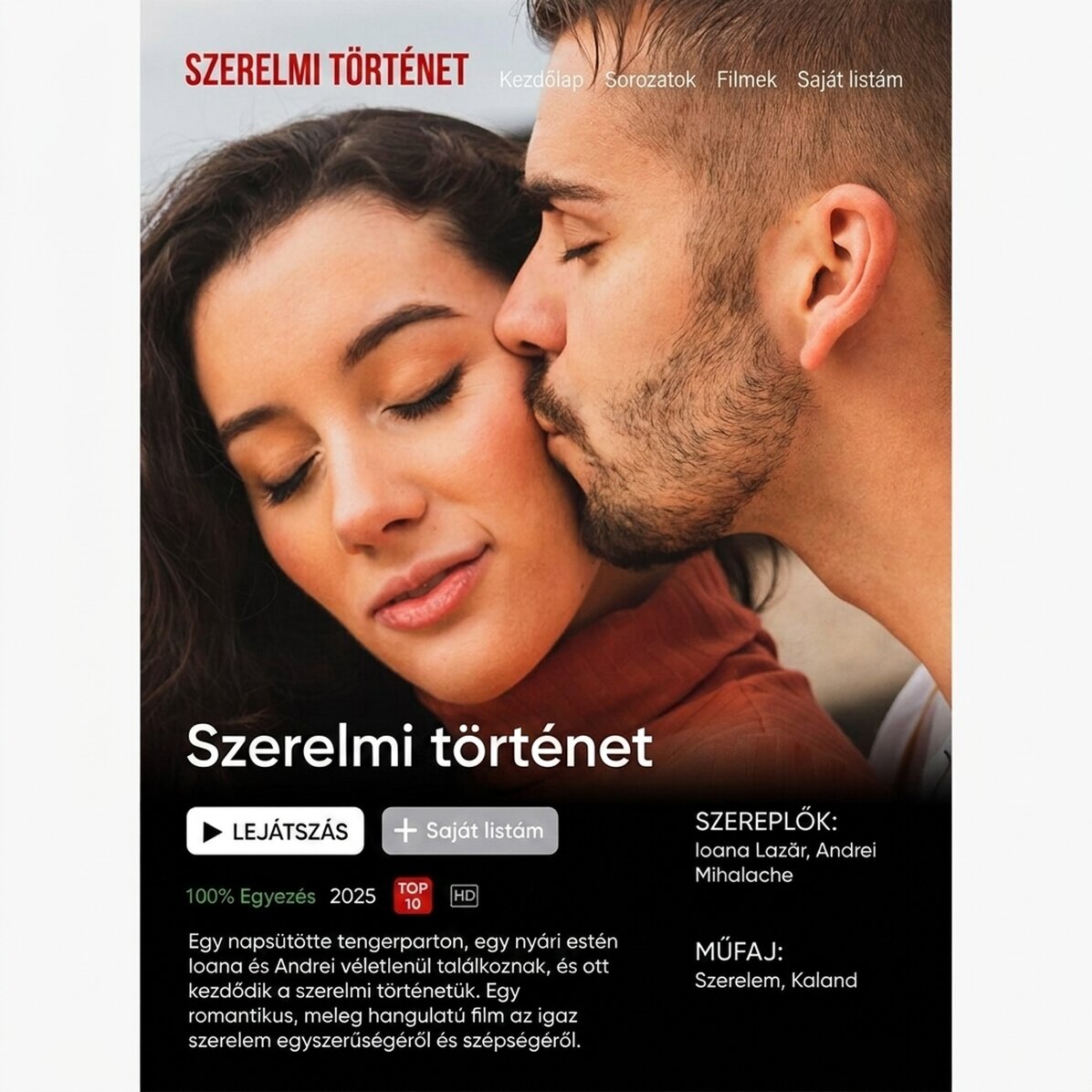 Személyre szabott poszter fotóval és szöveggel - Film