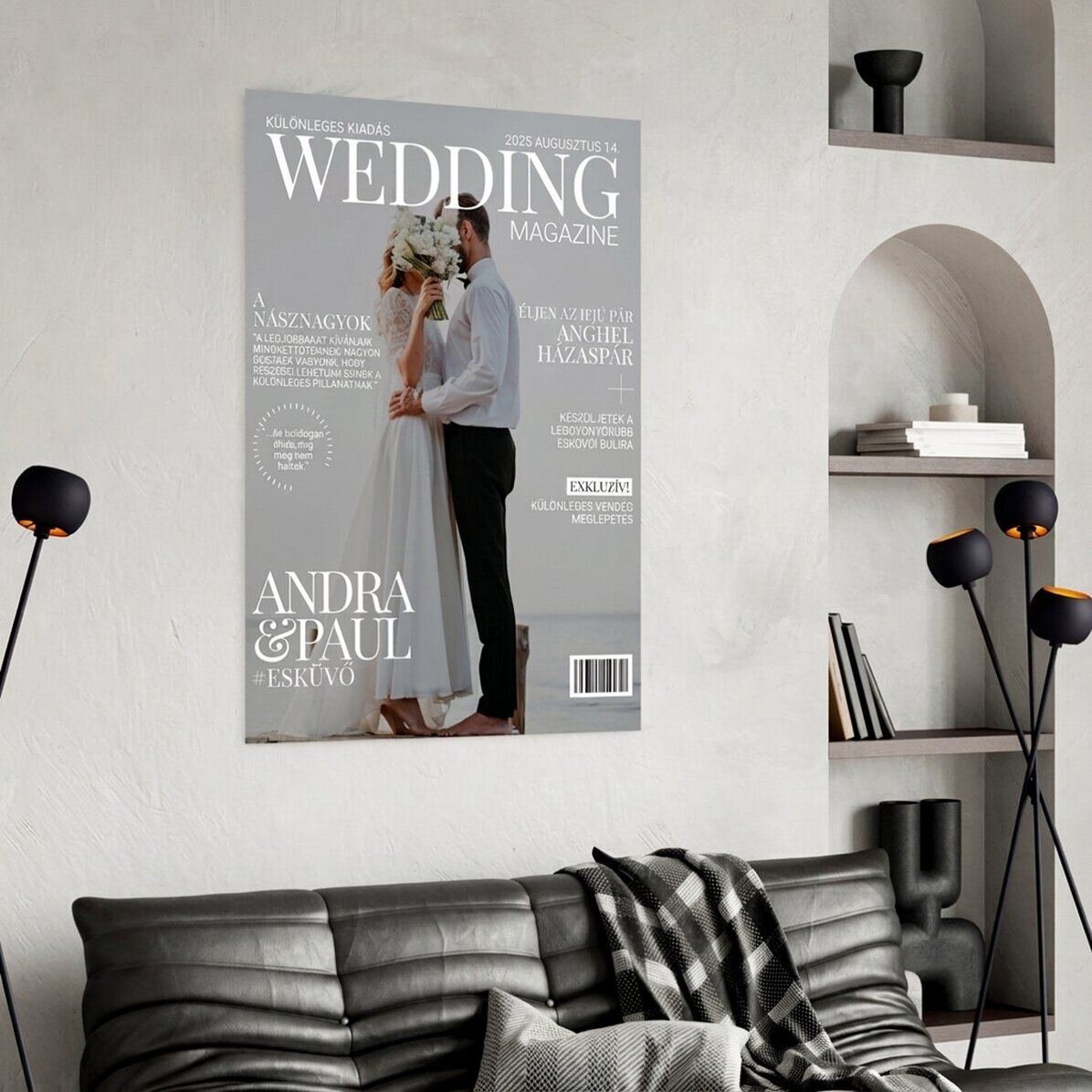 Személyre szabott poszter fotóval és szöveggel - Magazin borító