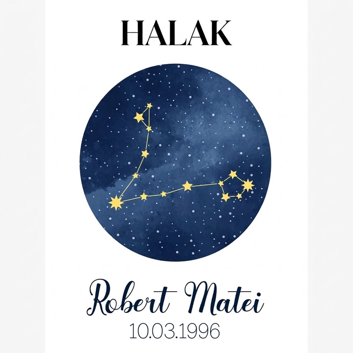Személyre szabott poszter szöveggel - Halak csillagkép