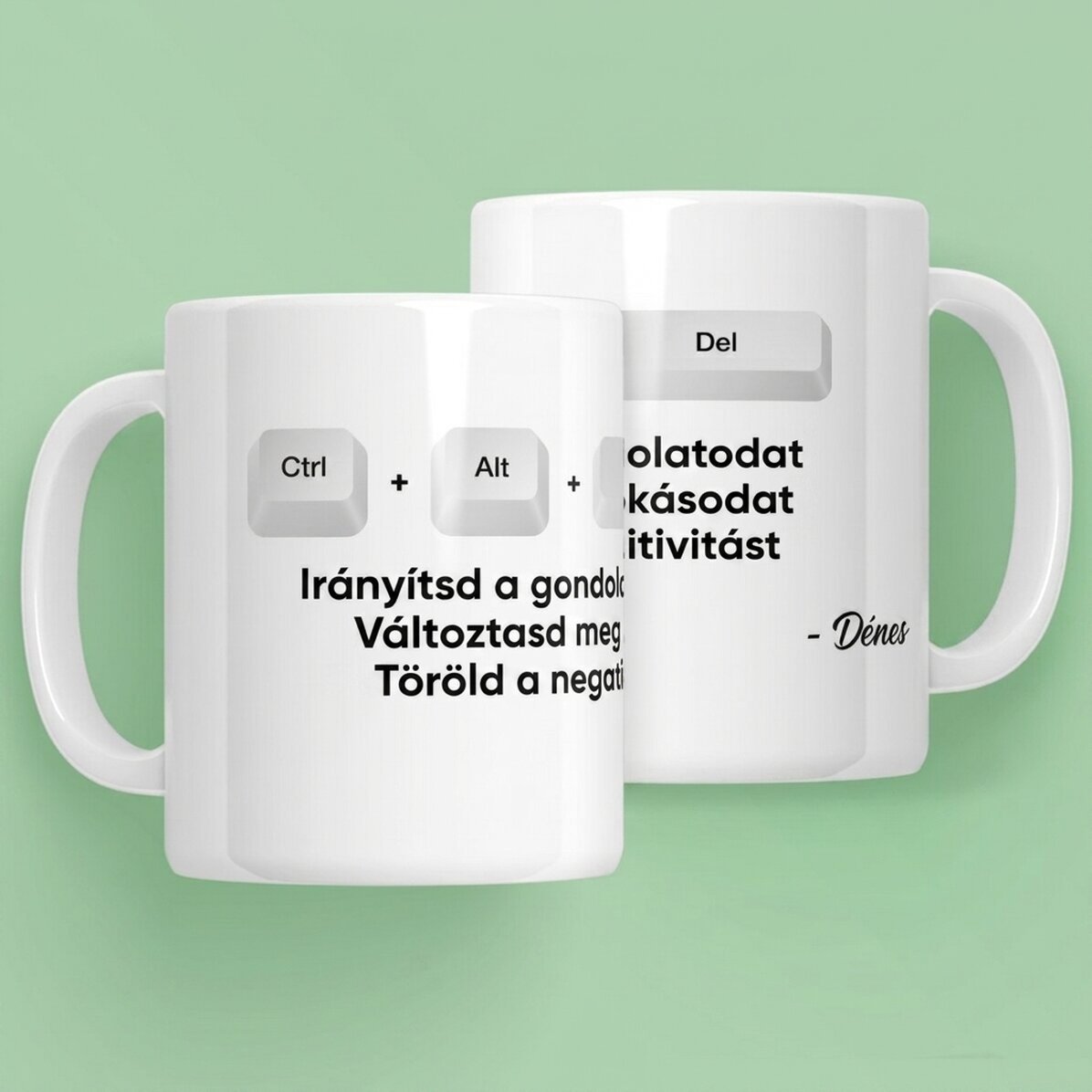 Személyre szabott bögre szöveggel - Ctrl + Alt + Del