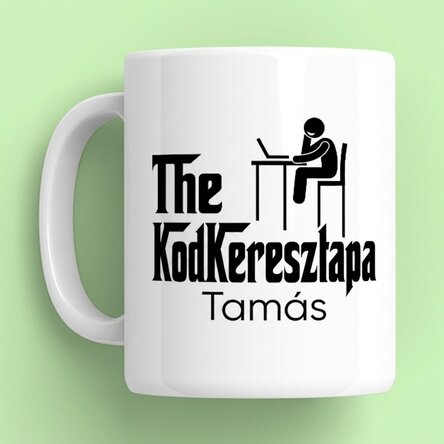 Személyre szabott bögre névvel - A kód atyja