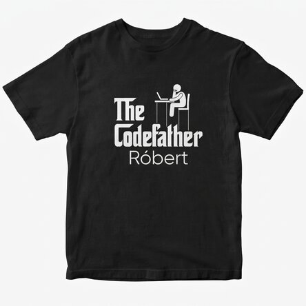 Egyedi pamut póló szöveggel - The codefather
