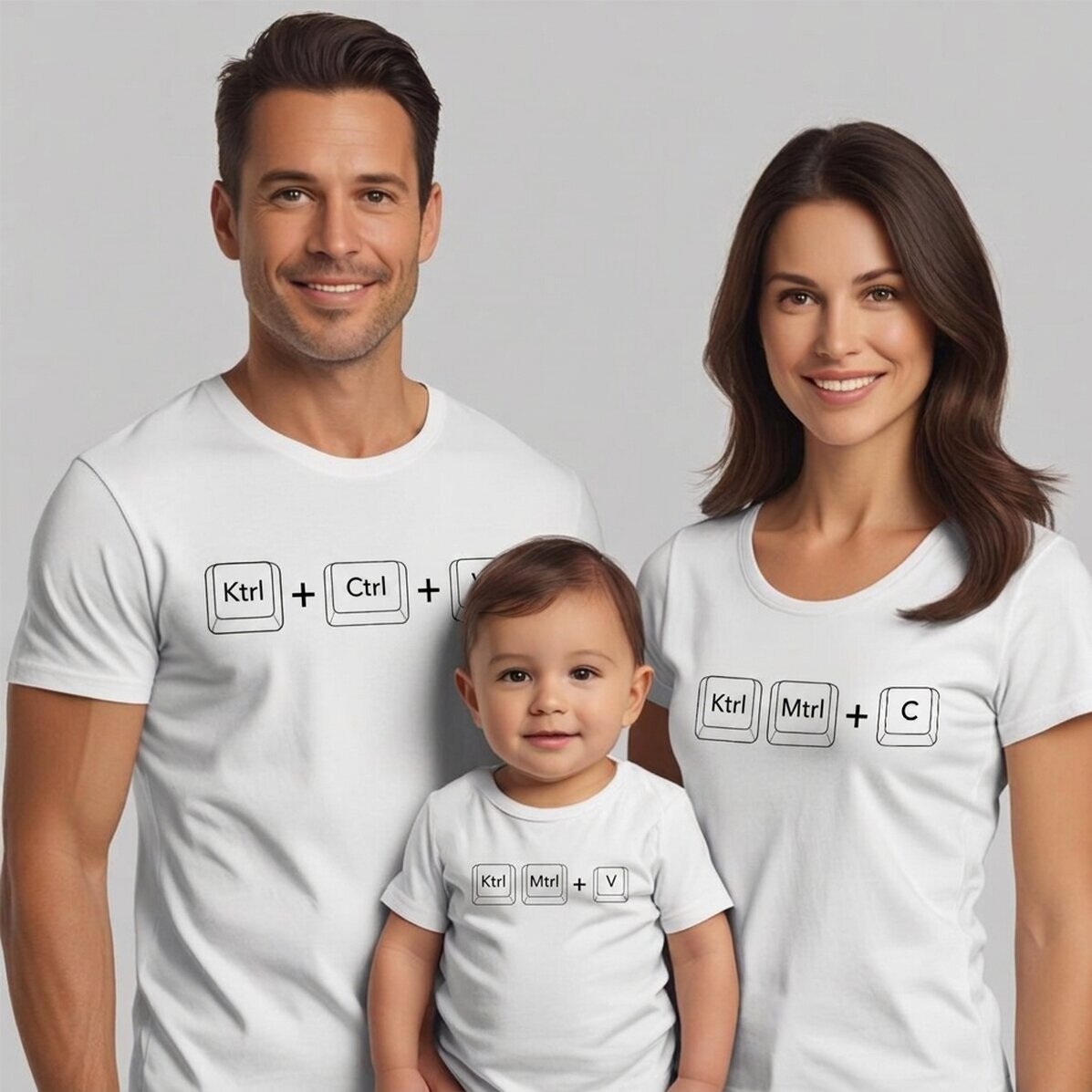 Személyre szabott pamut póló gyermekeknek/felnőtteknek - Ctrl C, Ctrl V