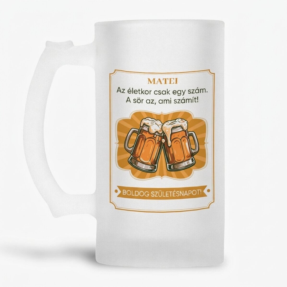Személyre szabott söröskorsó üzenettel – Beer Matters!