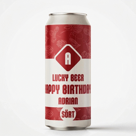 Személyre szabott sörösdoboz szöveggel - Lucky Beer