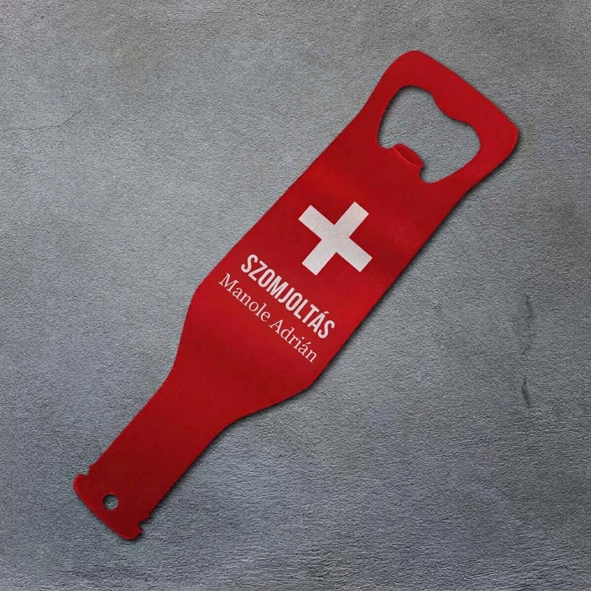 Személyre szabott sörnyitó üzenettel - Thirst Aid
