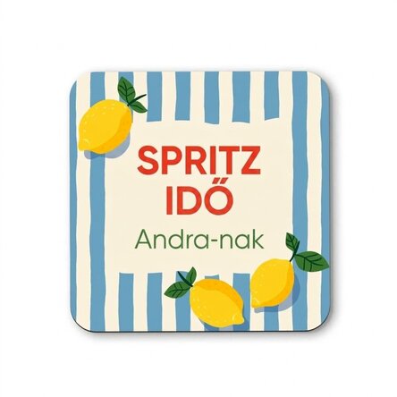 Személyre szabott üveg tartó szöveggel - Spritz O’Clock
