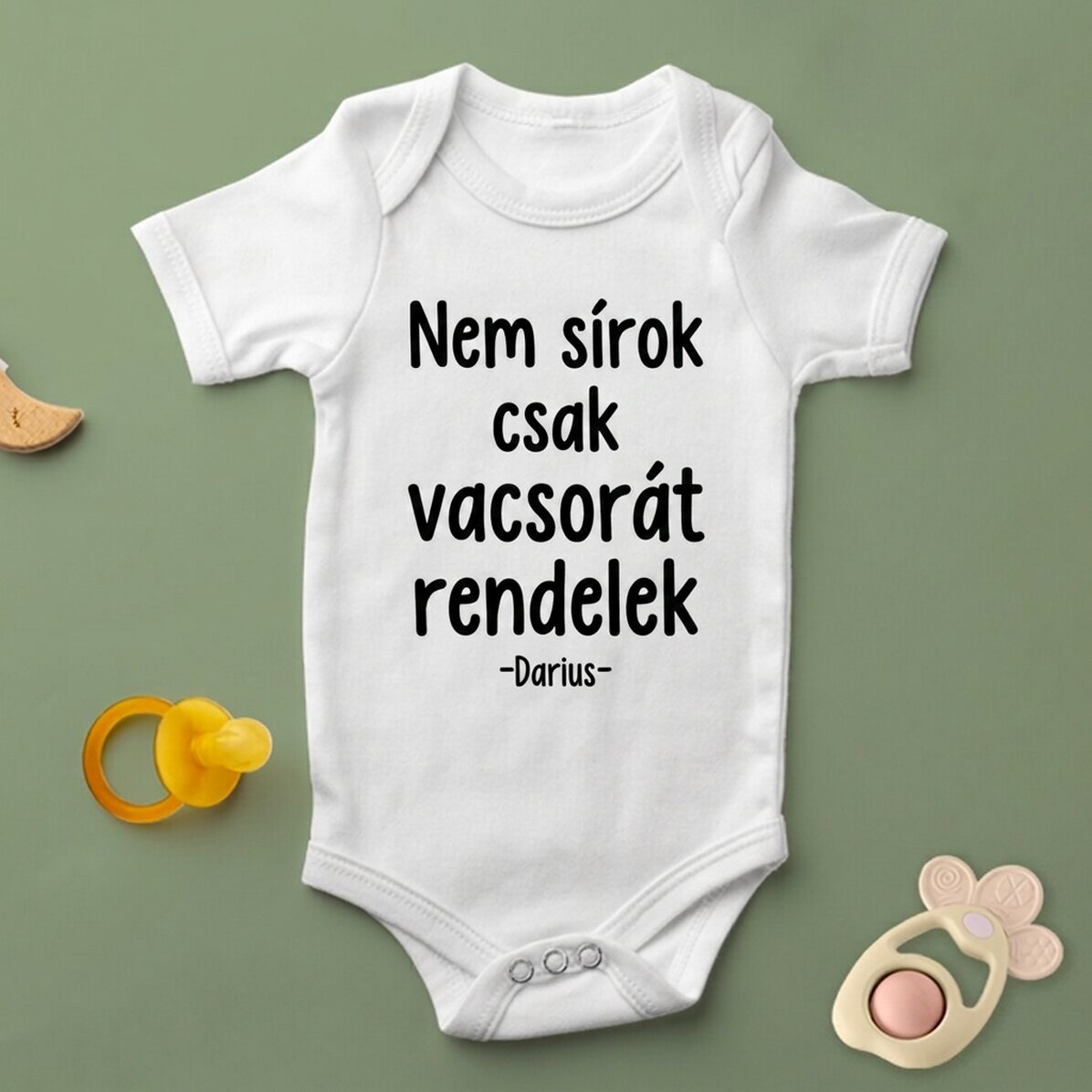 Személyre szabott baba body szöveggel - Vacsora