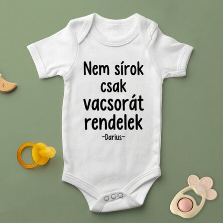 Személyre szabott baba body szöveggel - Vacsora