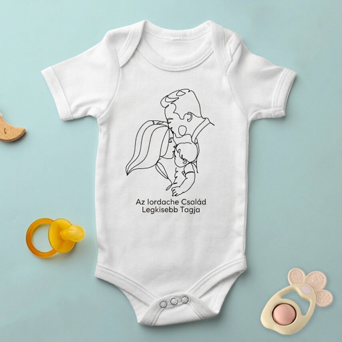 Személyre szabott baba body szöveggel - Család
